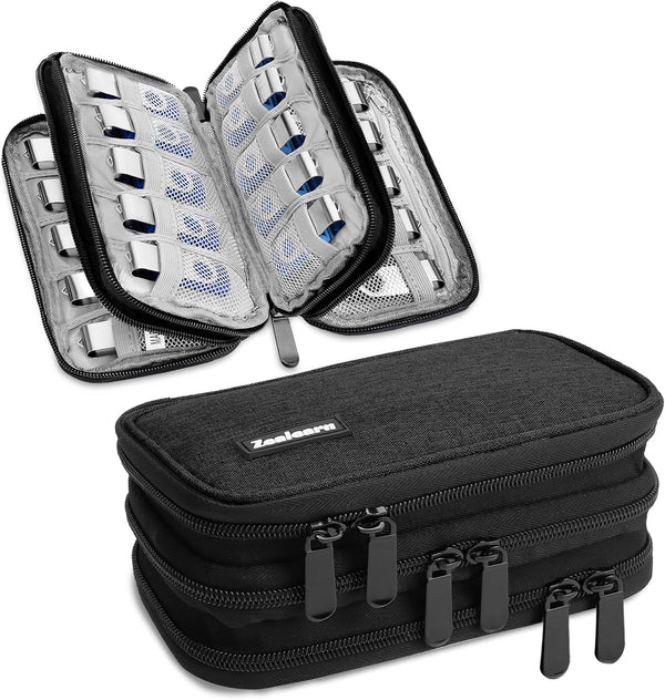 Zealearn USB Flash Drive Case with Labels, Gifts for Men, USBs Case Organizer