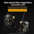 KZ DQS IEM Headphone with Mic, 3.5mm Dynamic Drivers Earbuds for Sports & Gaming (Black) - HiFi Bass Sound.