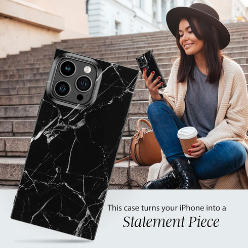 Cocomii Rectangle Case Compatible with iPhone 11 Pro Max, Natural Marble Pattern, Glossy Protective Phone Case