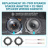 Replacement 82-7501 Speaker Spacer Adapter W/ 72-5602 Speaker Wiring Harness for Mazda 3 6 CX-5 CX-9 2013-2020 6-6.75 inch Install Bose Front Door Speaker Subwoofer Adapter