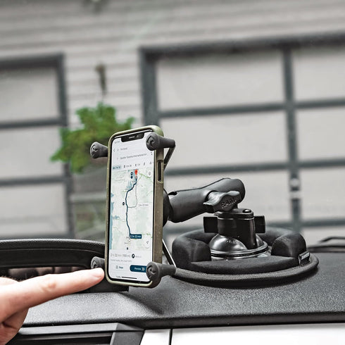 RAM MOUNTS Twist-Lock Composite Suction Cup Base with Ball RAP-B-224-1U, B Size 1" Ball