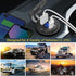 12V USB Outlet Qidoe USB C Car Charger Socket Dual PD 30W and 18W QC3.0 Port with Voltmeter Button Switch, Lengthened