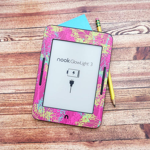 MightySkins Skin Compatible with Barnes & Noble Nook GlowLight 3 (2017) - Purple Flowers - Protective, Durable, and