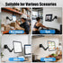 JUBOR 360 4.7-13" Magnetic Tablet Wall Mount, Rotating Alloy Steel Stand with MagSafe & Metal Ring, Foldable Arm