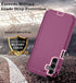Qinmay 3-Layer Shockproof Phone Cover for Samsung Galaxy A15 5G with HD Screen Protector, WinRedPink