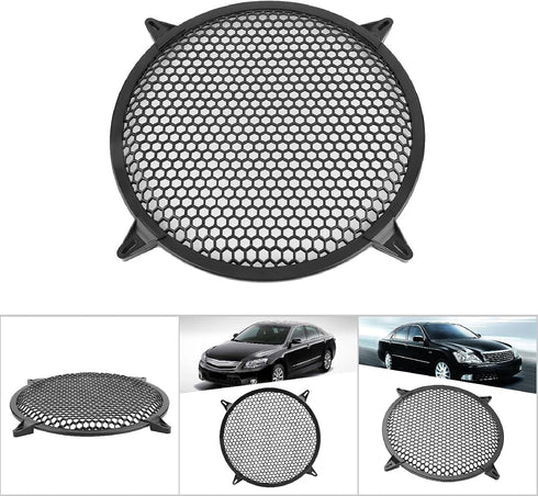 KIMISS SubWoofer Plastic Mesh Cover, Car Audio Cover Speaker Modification Cover, Car Speaker Grill 12 Guard 12inch