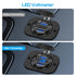Linkstyle 12V USB Outlet Charger Socket Panel, Dual 18W QC3.0 USB-A & Dual 30W PD USB-C Port, LED Voltmeter for Car