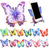 Konohan 12 Pack Wooden Butterfly Cell Phone Stands, Bulk Employee Appreciation & Spring