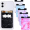 Weewooday 6 Pieces Phone Card Pocket Holder, Stretchy Spandex Wallet Pocket with Marble Pattern for Most Smartphones