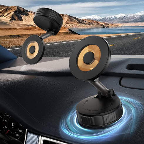 Xuysi 360 Vacuum Magnetic Suction Phone Holder, Adjustable Suction Cup Phone Mount for Car/Gym/Mirror/Shower