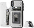 iPhone Xs iPhone X Wallet Case, Premium PU Leather Kickstand with Card Holder, Double Magnetic Clasp (White)