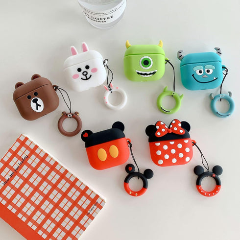 Fit Designed for Airpods 3rd Generation 2021 | Suublg Silicone Cartoon Cute Case Protective Shockproof Covers