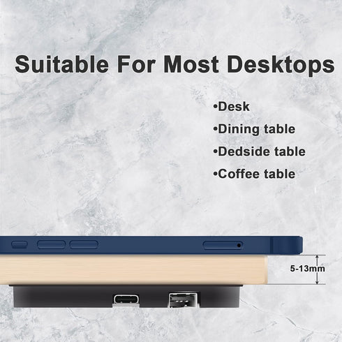 Invisible Wireless Charger, Under Desk Furniture Wireless Charging Pad 10W