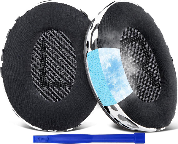 SoloWIT Cooling-Gel Ear Pads - Replacement Cushions for Bose QuietComfort 35 and QC35 II Over-Ear Headphones