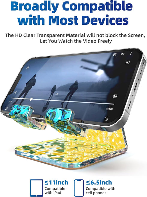 TOPGO Counter, 17 16 15 14 13 12 11 Acrylic Cell Phone Stand, Phone Holder for Office Desk, Vanity, Kitchen Bedside