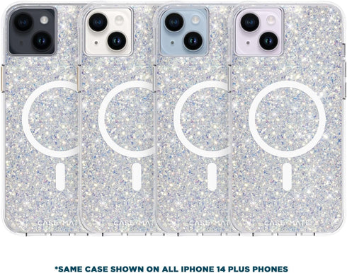 Case-Mate Twinkle Stardust iPhone 15 Plus / 14 Plus Case - 10ft Drop Protection, MagSafe Compatible, Slim,