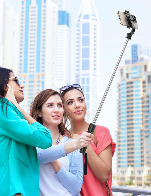 SelfieShow 4 1 360 16/15/14/13 Portable Selfie Stick, in Extendable Phone Tripod Stand with Detachable Wireless Remote
