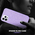 MATEPROX Compatible with iPhone 12 Pro Case, Glitter Bling Sparkle Cute Girls Women Protective Cover (Purple)