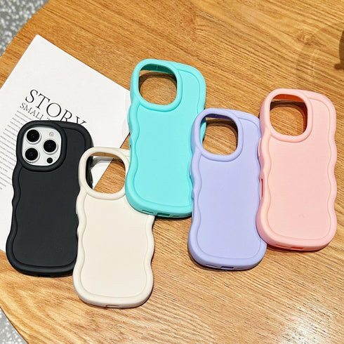 WOGROO 12 12 6.1-Inch, Slim Fit Case for iPhone and iPhone Pro Wave Frame, Cute Soft TPU Thin Protective Phone Cover