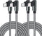 10FT MFi Certified USB C to Lightning Cable - 90 Degree Fast Charger for iPhone 13/12/11/XS/XR/8 & iPad 8th, Nylon