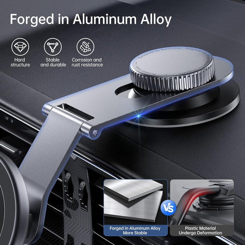 SYNCWIRE MagSafe Car Mount for Universal Dashboard, Magnetic Phone Holder for iPhone 15 and All Phones