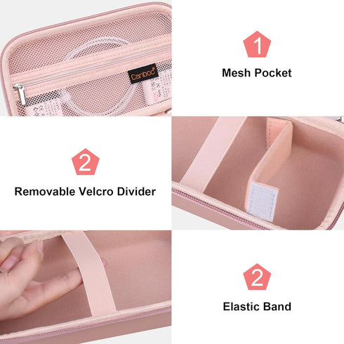 Canboc 4K Digital Camera Case for Femivo/brewene/zheozeig/VETEK 4K Vlogging Camera, Rose Gold (Case Only)