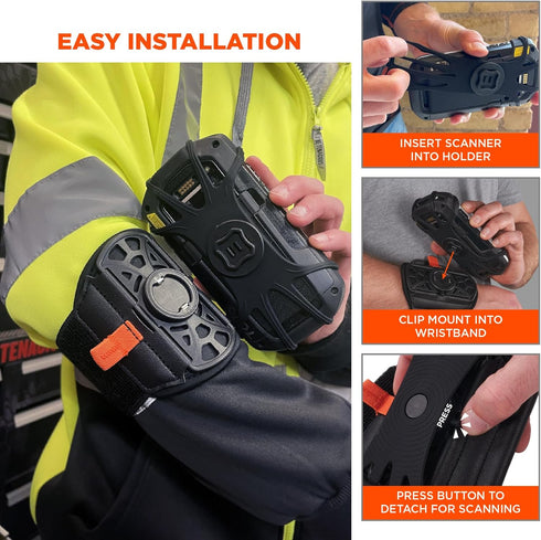 Ergodyne Squids 5545 Armband, Wristband Scanner Mount, Adjustable to Fit Phones, Scanners, Mobile Computers, PDA