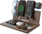 BarvA Two Phone Docking Station | Night Stand Desk Organizer | Wood Nightstand