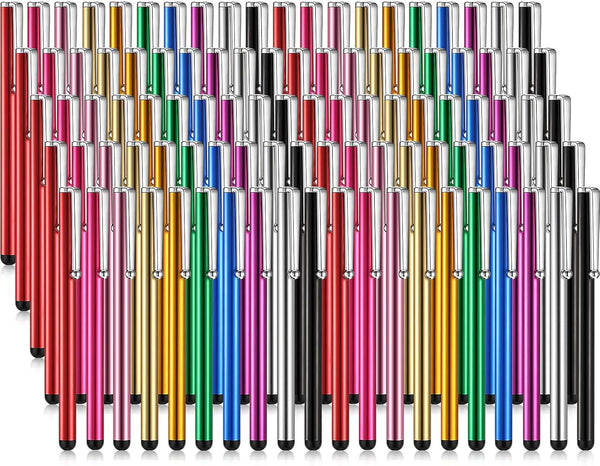 Outus 100 Pieces Stylus Pen, Slim Touch Screen Universal Capacitive Digital Pen, 10 Colors