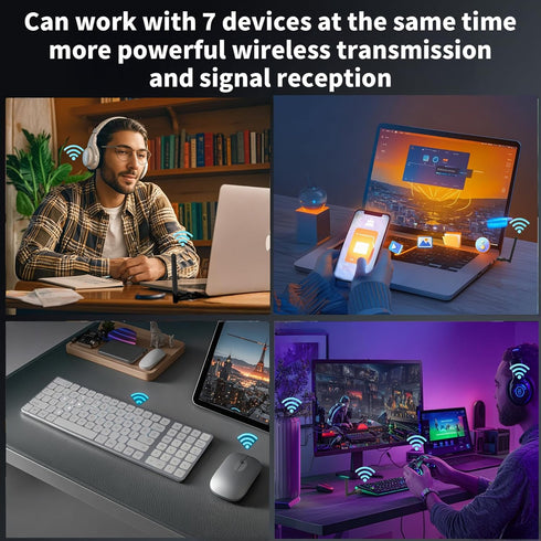 Techkey 5.4 500FT 5dBi 11/10/8.1, Headphones/Headset/Speaker/Mouse/Keyboard/Printer USB Bluetooth Adapter for Desktop