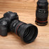 PATIKIL 52mm Camera Lens Hood, 2Pcs Rubber Collapsible Protector for Nikon, Fujifilm, Pentax, Leica