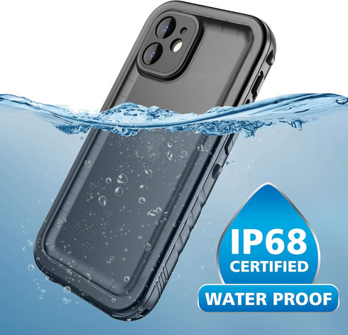 Cozycase Compatible with iPhone 12 Mini Waterproof Case, Full Body Rugged Dustproof Shockproof Case with Built-in
