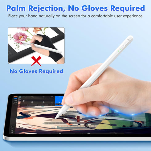 Uogic Stylus Pen for iPad - Fast Charging, Magnetic, Palm Rejection, Rechargeable iPad Stylus Pencil