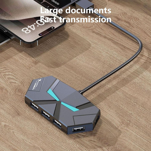 Generic 7xUSB Multi-Function Hub Docking Station with and Type-C Interface, USB Hub with High-Speed Data Transmission