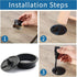 KATA 6-Pack Desk Grommet, 2 Inch Wire Cord Cable Hole Cover with Bi-Metal Hole Saw Kit and Sleeve Management