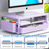 2 gianotter Desk Organizers and Accessories, Monitor Stand with Drawer and Pen Holder, Purple Desk Accessories