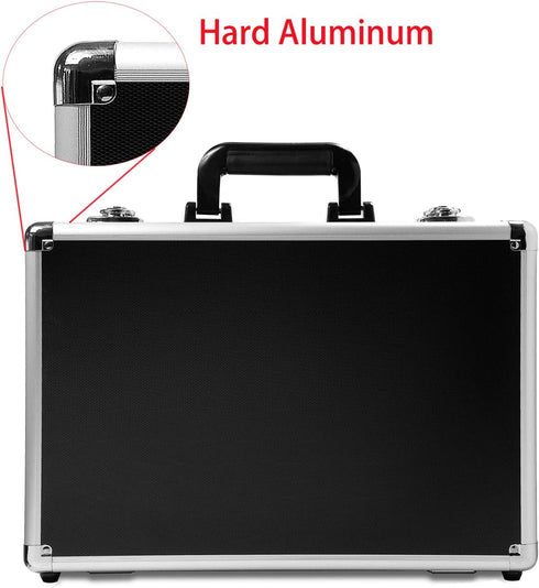 HUL 16in Two-Tone Aluminum Case, Customizable Pluck Foam Interior for Test Instruments, Cameras, Tools, and Accessories