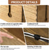 Kirigen Cord Management Box - Wooden Cable Organizer to Hide Power Strips and Electrical Plugs (Set of 2, Dark Brown)