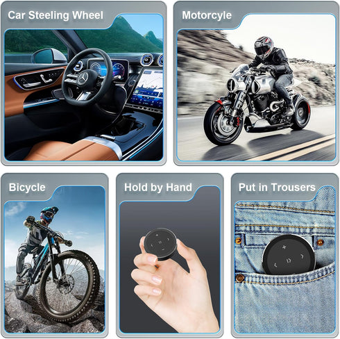 UltraConnect Wireless Bluetooth Media Control Button with Selfie Functionality, Compatible with iPhone and Android,