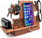 Greta Oto Wood Phone Docking Station for Men | Nightstand Bedside Desk Organizer |