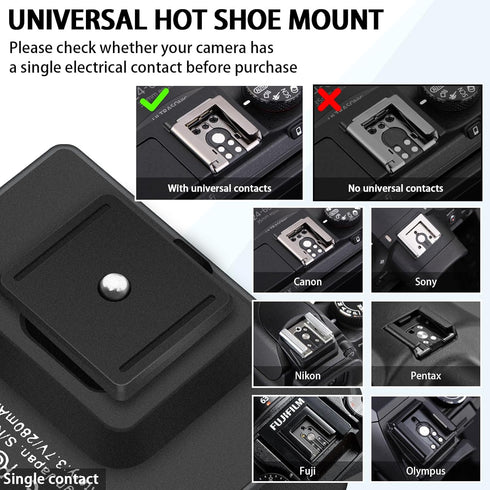 F1 Mini Camera Flash Speedlite for Ricoh (GR3/GR3X, etc.), Fuji/Sony/Nikon/Canon, Portable Mini Hot Shoe Flashlight