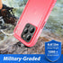SPORTLINK Waterproof Case for iPhone 14 Pro Max, Shockproof Dustproof Phone Case with Screen Protector, Pink