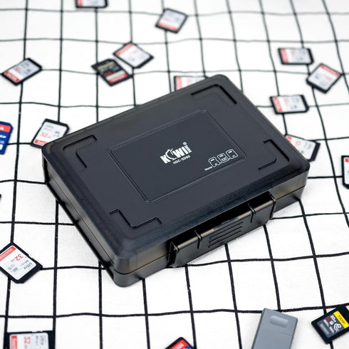 Kiwifotos 60 Slots SD Memory Card Case Holder, Water-Resistant & Anti-Shock Organizer for 60 SD/SDHC/SDXC Cards