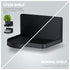 BRAINWAVZ Screwless Round Floating Shelf Mount for Security Cameras, Baby Monitors, Speakers, and More (Black)