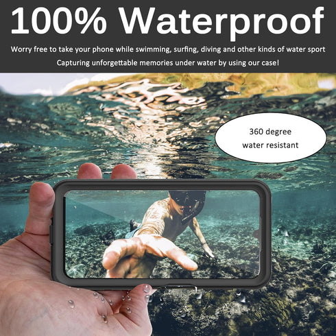 Miimall Waterproof Case for Samsung Galaxy A54 5G, Built-in HD Clear Screen Protector, Full Shockproof Bumper