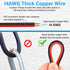 Groovely 14AWG IP65 5.5mm 2.1mm (3.2Ft) Starlink Mini Power Extension Cable, Waterproof DC x Male to Bare Wire Cord
