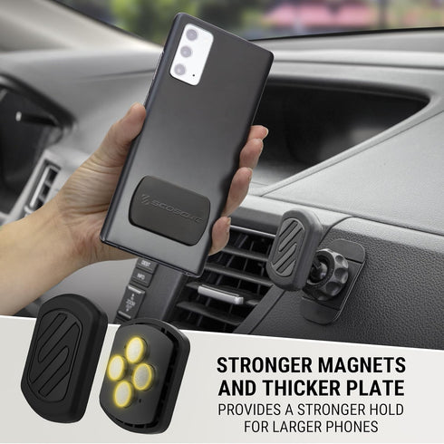 Scosche MXDM Extra Strong MagicMount Magnetic Phone Holder for Car Dashboard, Compatible with All Devices