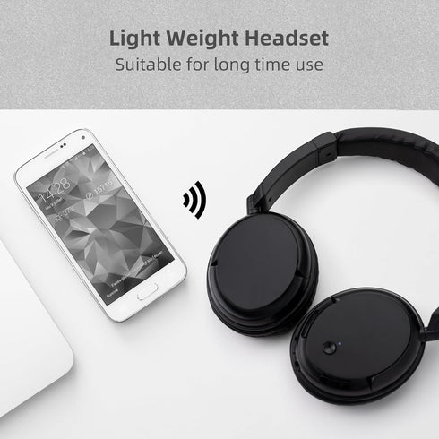 Wireless Bluetooth Headphone Over Ear, Wired and Wireless Headset, Bluetooth Transmitter for TV, PC, 3.5mm Audio Device