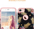 Fingic iPhone 8/iPhone 7 Case - Pineapple Design, Slim Fit, Hard PC & Soft Silicone Cover, Black/Pink
