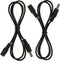 2 Pack of 36 Inch (3 Foot) 22AWG Male to Female DC Power Extension Cables, 5.5mm X 2.1mm Barrel Plug